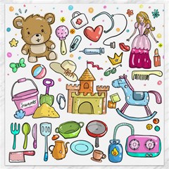 Baby Equipment Child Sketch Hand Canvas 16  X 16  by Pakrebo