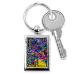 Pattern Structure Background Key Chains (Rectangle)  Front