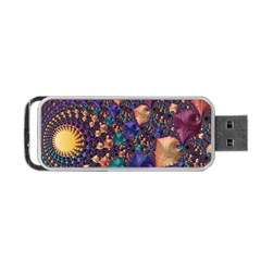Pattern Art Ornament Fractal Portable Usb Flash (one Side) by Pakrebo