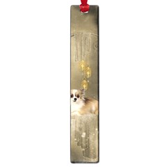 Cute Little Chihuahua With Hearts On The Moon Large Book Marks by FantasyWorld7