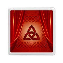 The Celtic Knot In Red Colors Memory Card Reader (square) by FantasyWorld7
