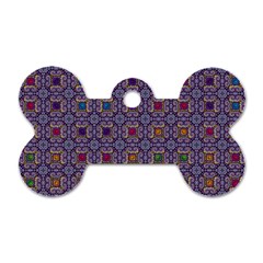 Tile Background Image Pattern Dog Tag Bone (two Sides) by Pakrebo