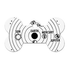 Earth Geocentric Jupiter Mars Dog Tag Bone (one Side) by Wegoenart