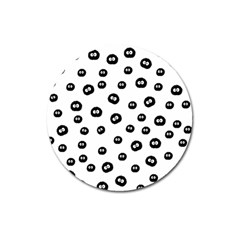 Totoro - Soot Sprites Pattern Magnet 3  (round) by Valentinaart