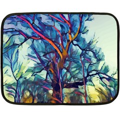 Tree Colorful Nature Landscape Fleece Blanket (mini) by Pakrebo