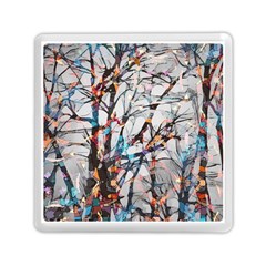 Forest Abstract Artwork Colorful Memory Card Reader (square) by Pakrebo