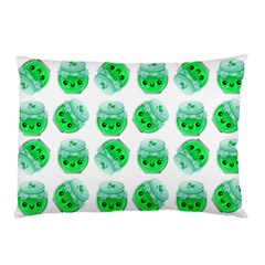 Kawaii Lime Jam Jar Pattern Pillow Case (two Sides) by snowwhitegirl