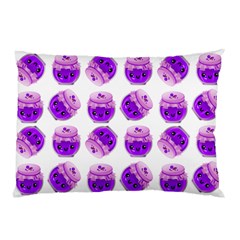 Kawaii Grape Jam Jar Pattern Pillow Case (two Sides) by snowwhitegirl