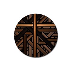 Fractal Pattern Texture Design Magnet 3  (round) by Pakrebo
