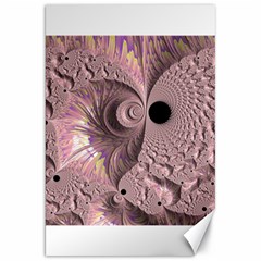 Fractal Tender Rose Cream Canvas 20  X 30  by Pakrebo