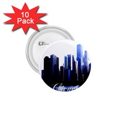 Abstract Of Downtown Chicago Effects 1 75  Buttons (10 Pack) by Sudhe