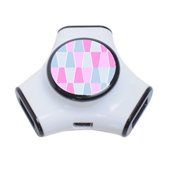 Geometric Pattern Design Pastels 3-port Usb Hub by Sudhe
