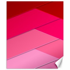 Geometric Shapes Magenta Pink Rose Canvas 8  X 10 