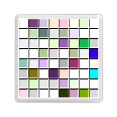 Color Tiles Abstract Mosaic Background Memory Card Reader (square) by Sudhe