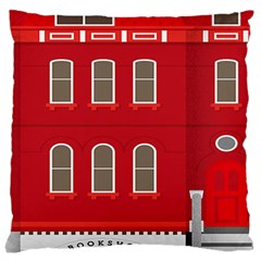 Red House Large Cushion Case (one Side) by Sudhe