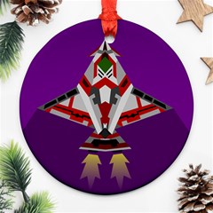 Toy Plane Outer Space Launching Ornament (round) by Sudhe