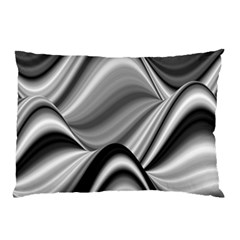 Waves Black And White Modern Pillow Case (two Sides) by Pakrebo