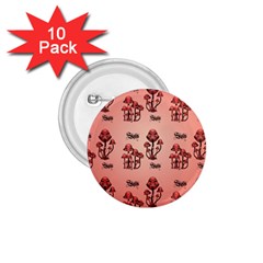 Funny Mushroom Pattern 1 75  Buttons (10 Pack) by FantasyWorld7