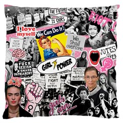Feminism Collage  Standard Flano Cushion Case (two Sides) by Valentinaart