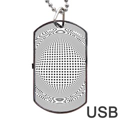 Illusion Form Shape Curve Design Dog Tag Usb Flash (two Sides) by Pakrebo