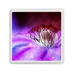 Clematis Structure Close Up Blossom Memory Card Reader (square) by Pakrebo