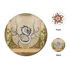 Wonderful Asian Dragon Playing Cards (round) by FantasyWorld7