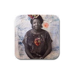 Maya Angelou Rubber Square Coaster (4 Pack)  by itshanapa