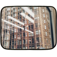 Chicago L Morning Commute Fleece Blanket (mini) by Riverwoman