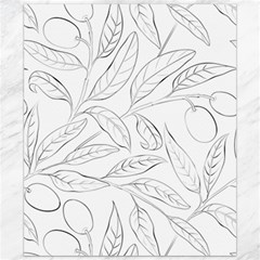 Organic Olive Leaves Pattern Hand Drawn Black And White Canvas 20  X 24  by genx
