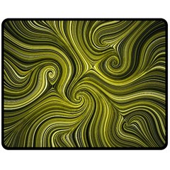 Electric Field Art Xlviii Double Sided Fleece Blanket (medium)  by okhismakingart