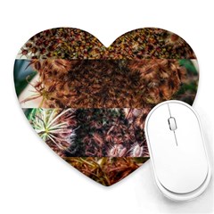 Queen Annes Lace Horizontal Slice Collage Heart Mousepads by okhismakingart