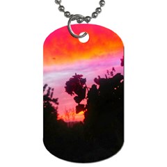 Sunset And Geraniums Dog Tag (two Sides) by okhismakingart