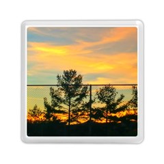 Fence Line Trees Memory Card Reader (square) by okhismakingart