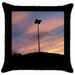 Parking Lot Sunset Throw Pillow Case (Black) Front