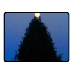 Tree And Moon Fleece Blanket (small) by okhismakingart