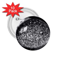 Black-and-white Water Droplet 2 25  Buttons (10 Pack)  by okhismakingart