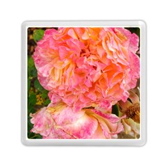 Folded Pink And Orange Rose Memory Card Reader (square) by okhismakingart