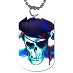 Skull Pirates Symbol Skeleton Dog Tag (Two Sides) Back
