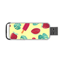 Watermelon Leaves Strawberry Portable Usb Flash (two Sides) by Pakrebo