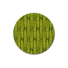 Fern Texture Nature Leaves Magnet 3  (round) by Nexatart