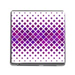 Pattern Square Purple Horizontal Memory Card Reader (Square 5 Slot) Front