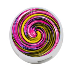 Swirl Vortex Motion Pink Yellow 4-port Usb Hub (one Side) by HermanTelo