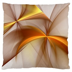 Abstract Gold White Background Large Flano Cushion Case (two Sides) by Pakrebo