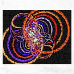 Multicolor Multi Color Circles Rectangular Jigsaw Puzzl by Pakrebo