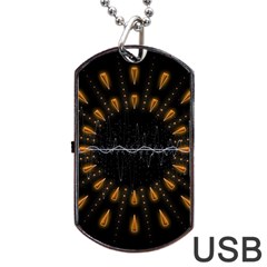 Background Pattern Bright Graphic Dog Tag Usb Flash (one Side) by Pakrebo