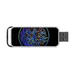 Neon Background Light Design Portable Usb Flash (two Sides) by Pakrebo