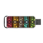 Background Colors Abstract Portable USB Flash (Two Sides) Back