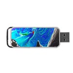 Paint Acrylic Paint Art Colorful Blue Portable USB Flash (Two Sides) Front