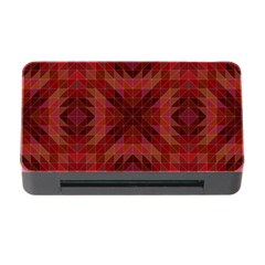 Maroon Triangle Pattern Seamless Memory Card Reader With Cf by Pakrebo