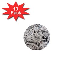 Messages Note Notitiebord Memo 1  Mini Buttons (10 Pack)  by Pakrebo